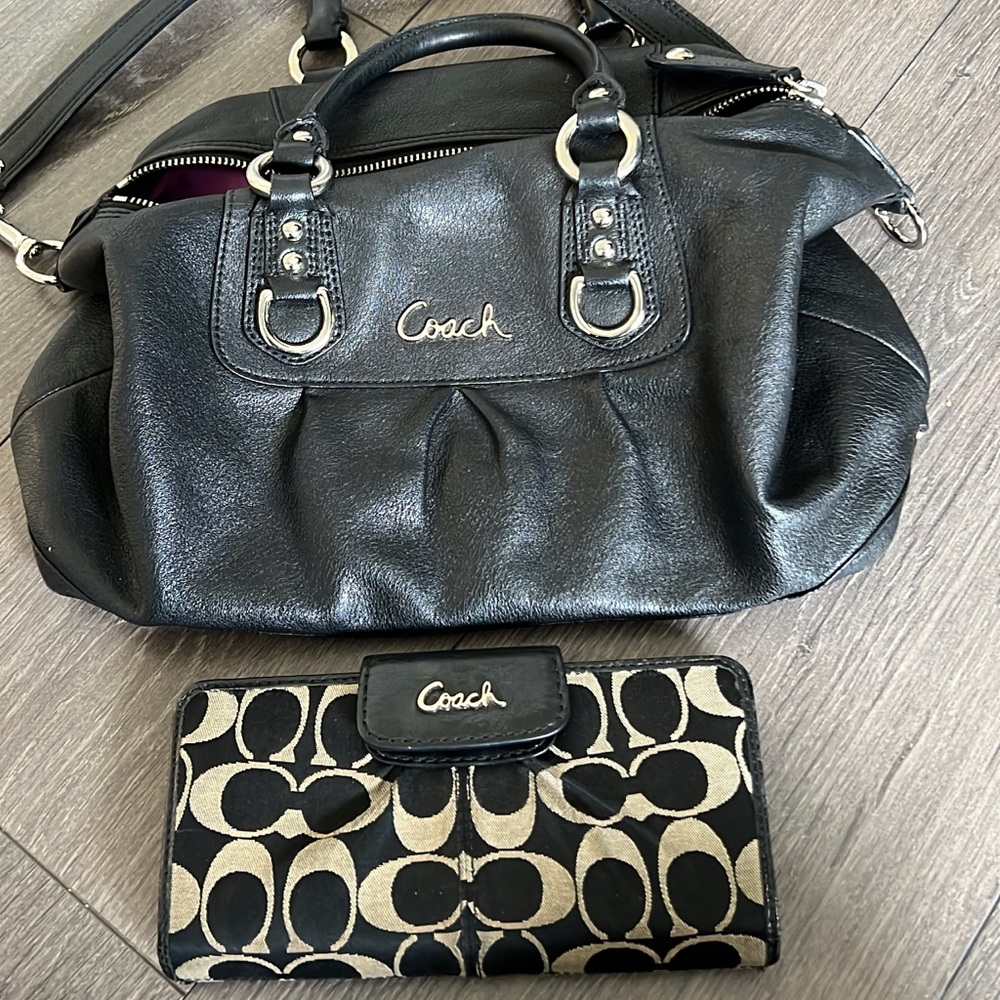Coach bag and wallet set genuine